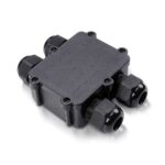 Αδιάβροχο IP68 κουτί διακλάδωσης 4Pin μαύρο 2 εξόδων & 2 εισόδων V-TAC – 5982