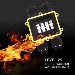 Αδιάβροχο IP68 κουτί διακλάδωσης 4Pin μαύρο 2 εξόδων & 2 εισόδων V-TAC – 5982