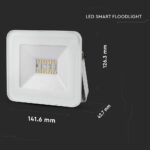 LED Προβολέας 20W Λευκός Ασύρματος Bluetooth V-TAC IP65 100° 1400lm RGB+3000K-6400K – 5984