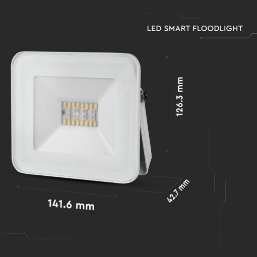 LED Προβολέας 20W Λευκός Ασύρματος Bluetooth V-TAC IP65 100° 1400lm RGB+3000K-6400K – 5984