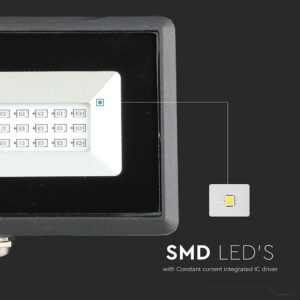 LED Προβολέας 10W Μαύρος V-TAC IP65 110° Πράσινο – 5988