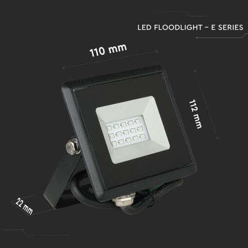 LED Προβολέας 10W Μαύρος V-TAC IP65 110° Πράσινο – 5988