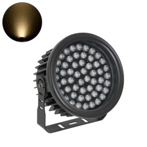 GloboStar® FLOOD-NEVA 90398 Προβολέας Wall Washer για Φωτισμό Κτιρίων LED 54W 4860lm 30° DC 24V Αδιάβροχο IP65 Μ24.5 x Π24.5 x Υ14.7cm Θερμό Λευκό 3000K – Γκρι Ανθρακί – 3 Χρόνια Εγγύηση