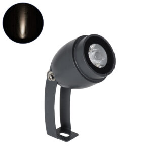 GloboStar® TREELIGHT-TREEGAL 90462 Σποτ Φωτισμού Ειδικό για Φυτά – Δέντρα με Βάση Μπετού & Κορμού LED 3W 345lm 15° DC 24V Αδιάβροχο IP67 Φ5 x Υ14.7cm Φυσικό Λευκό 4500K – Γκρι Ανθρακί – 3 Years Warranty