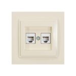 ΠΡΙΖΑ ΤΗΛΕΦΩΝΟΥ ΔΙΠΛΗ RJ 11 ΜΠΕΖ EUROLAMP – 152-10239