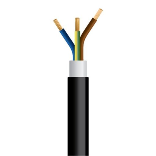 ΚΑΛΩΔΙΟ NYY J1VV-U 3X2.5mm² ΜΑΥΡΟ(1000m/Drum) EUROLAMP – 150-14703