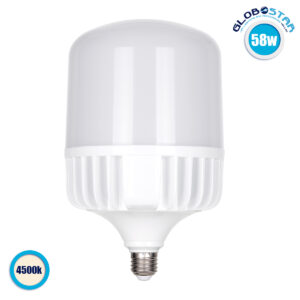 GloboStar® 60067 Λάμπα High Bay E27 LED 58W 5731lm 260° AC 230V Αδιάβροχη IP44 Φυσικό Λευκό 4500K