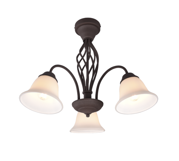 Φωτιστικό Οροφής Trio Lighting 3xE14   Σκουριά Μεταλλικό    – 601000324