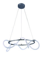 InLight Κρεμαστό φωτιστικό LED 80W 3000K από χρώμιο μέταλλο και σωλήνα σιλικόνης D:80cm (6017-A-CH)