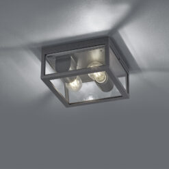 Φωτιστικό Οροφής Trio Lighting   2xE27 Ανθρακί Αλουμίνιο   IP44 601860242
