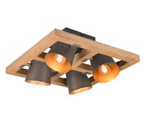 Φωτιστικό Οροφής Trio Lighting 4χE14   Νίκελ Αντικέ Μεταλλικό    – 601900467