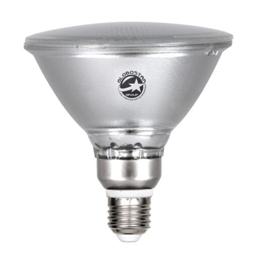 GloboStar® 60231 Λάμπα LED E27 PAR38 Κήπου Σκληρού Υάλου 18W 1200lm 60° AC 220-240V IP65 Φ12 x Υ13cm Μπλε – 3 Years Warranty