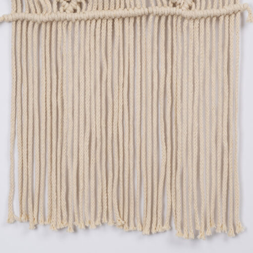 GloboStar® 35401 Μακραμέ Ράνερ Χειροποίητο Μπεζ Μ270 x Π30cm