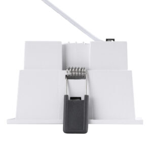 GloboStar® PLUTO-B 60277 Χωνευτό LED Spot Downlight TrimLess Μ10.4xΠ10.4cm 15W 1875lm 38° AC 220-240V IP20 Μ10.4 x Π10.4 x Υ6.5cm – Τετράγωνο – Λευκό με Μαύρο Κάτοπτρο & Anti-Glare HoneyComb – Θερμό Λευκό 2700K – Bridgelux COB – 5 Years Warranty