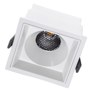 GloboStar® PLUTO-B 60279 Χωνευτό LED Spot Downlight TrimLess Μ10.4xΠ10.4cm 15W 1875lm 38° AC 220-240V IP20 Μ10.4 x Π10.4 x Υ6.5cm – Τετράγωνο – Λευκό & Anti-Glare HoneyComb – Θερμό Λευκό 2700K – Bridgelux COB – 5 Years Warranty