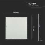 LED Πάνελ Τετράγωνο Χωνευτό 60X60 cm 40W V-TAC 120° 4950lm Ψυχρό Λευκό 6400K – 2160256
