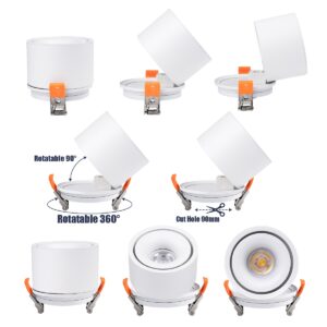 GloboStar® OMEGA-R 60294 Χωνευτό LED Spot Downlight TrimLess Φ10cm 12W 1560lm 36° AC 220-240V IP20 Φ10 x Υ8.2cm – Στρόγγυλο – Λευκό – Φυσικό Λευκό 4500K – Bridgelux COB – 5 Years Warranty