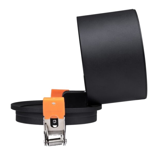 GloboStar® OMEGA-R 60296 Χωνευτό LED Spot Downlight TrimLess Φ10cm 12W 1560lm 36° AC 220-240V IP20 Φ10 x Υ8.2cm – Στρόγγυλο – Μαύρο – Φυσικό Λευκό 4500K – Bridgelux COB – 5 Years Warranty