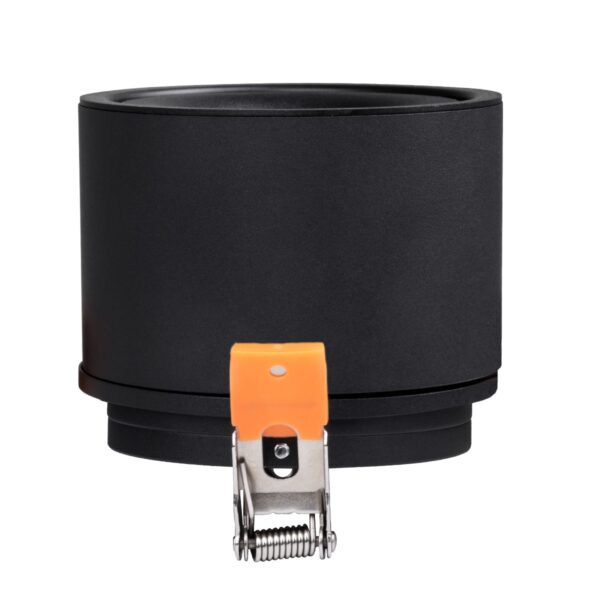 GloboStar® OMEGA-R 60297 Χωνευτό LED Spot Downlight TrimLess Φ10cm 12W 1500lm 36° AC 220-240V IP20 Φ10 x Υ8.2cm – Στρόγγυλο – Μαύρο – Θερμό Λευκό 2700K – Bridgelux COB – 5 Years Warranty