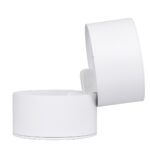 GloboStar® OMEGA-S 60299 Επιφανειακό LED Spot Downlight Φ10cm 12W 1500lm 36° AC 220-240V IP20 Φ10 x Υ10.5cm – Στρόγγυλο – Λευκό – Θερμό Λευκό 2700K – Bridgelux COB – 5 Years Warranty