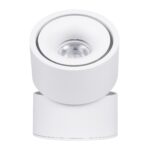 GloboStar® OMEGA-S 60299 Επιφανειακό LED Spot Downlight Φ10cm 12W 1500lm 36° AC 220-240V IP20 Φ10 x Υ10.5cm – Στρόγγυλο – Λευκό – Θερμό Λευκό 2700K – Bridgelux COB – 5 Years Warranty