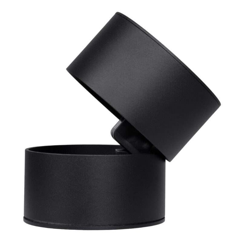 GloboStar® OMEGA-S 60300 Επιφανειακό LED Spot Downlight Φ10cm 12W 1560lm 36° AC 220-240V IP20 Φ10 x Υ10.5cm – Στρόγγυλο – Μαύρο – Φυσικό Λευκό 4500K – Bridgelux COB – 5 Years Warranty