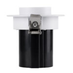 GloboStar® VIRGO-S 60302 Χωνευτό LED Spot Downlight TrimLess Φ9cm 7W 910lm 36° AC 220-240V IP20 Φ9cm x Υ9cm – Στρόγγυλο – Λευκό με Μαύρο Κάτοπτρο – Φυσικό Λευκό 4500K – Bridgelux COB – 5 Years Warranty