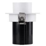 GloboStar® VIRGO-S 60302 Χωνευτό LED Spot Downlight TrimLess Φ9cm 7W 910lm 36° AC 220-240V IP20 Φ9cm x Υ9cm – Στρόγγυλο – Λευκό με Μαύρο Κάτοπτρο – Φυσικό Λευκό 4500K – Bridgelux COB – 5 Years Warranty