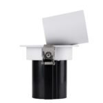 GloboStar® VIRGO-S 60302 Χωνευτό LED Spot Downlight TrimLess Φ9cm 7W 910lm 36° AC 220-240V IP20 Φ9cm x Υ9cm – Στρόγγυλο – Λευκό με Μαύρο Κάτοπτρο – Φυσικό Λευκό 4500K – Bridgelux COB – 5 Years Warranty