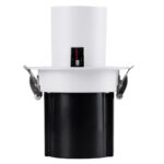 GloboStar® VIRGO-S 60302 Χωνευτό LED Spot Downlight TrimLess Φ9cm 7W 910lm 36° AC 220-240V IP20 Φ9cm x Υ9cm – Στρόγγυλο – Λευκό με Μαύρο Κάτοπτρο – Φυσικό Λευκό 4500K – Bridgelux COB – 5 Years Warranty