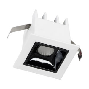 GloboStar® LUMINAR SUPERIOR 60314 Χωνευτό LED Spot Downlight TrimLess 2W 280lm 36° AC 220-240V IP20 Μ4.3 x Π4.3 x Υ4.5cm – Λευκό με Μαύρο Κάτοπτρο – Φυσικό Λευκό 4500K – Bridgelux High Lumen Chip Gen2 – TÜV Certified Driver – 5 Years Warranty