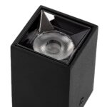 GloboStar® LUMINAR SUPERIOR 60320 Επιφανειακό LED Spot Downlight TrimLess 3W 420lm 36° AC 220-240V IP20 Μ4.2 x Π4.2 x Υ6.6cm – Μαύρο με Κάτοπτρο Χρωμίου – Φυσικό Λευκό 4500K – Bridgelux High Lumen Chip Gen2 – TÜV Certified Driver – 5 Years Warranty