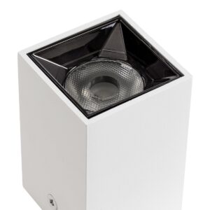 GloboStar® LUMINAR SUPERIOR 60322 Επιφανειακό LED Spot Downlight TrimLess 3W 420lm 36° AC 220-240V IP20 Μ4.2 x Π4.2 x Υ6.6cm – Λευκό με Κάτοπτρο Χρωμίου – Φυσικό Λευκό 4500K – Bridgelux High Lumen Chip Gen2 – TÜV Certified Driver – 5 Years Warranty