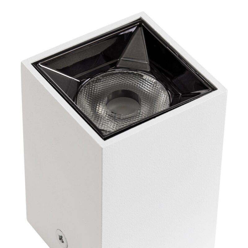 GloboStar® LUMINAR SUPERIOR 60322 Επιφανειακό LED Spot Downlight TrimLess 3W 420lm 36° AC 220-240V IP20 Μ4.2 x Π4.2 x Υ6.6cm – Λευκό με Κάτοπτρο Χρωμίου – Φυσικό Λευκό 4500K – Bridgelux High Lumen Chip Gen2 – TÜV Certified Driver – 5 Years Warranty