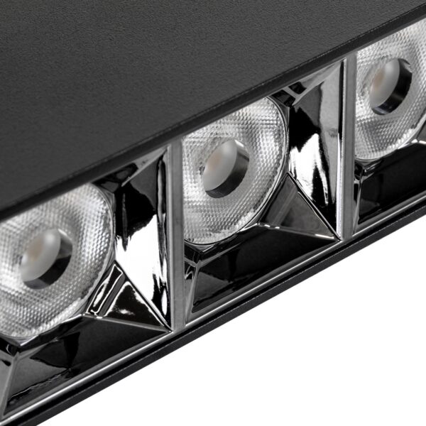 GloboStar® LUMINAR SUPERIOR 60324 Επιφανειακό LED Spot Downlight TrimLess 12W 1680lm 36° AC 220-240V IP20 Μ11.8 x Π4.2 x Υ6.6cm – Μαύρο με Κάτοπτρο Χρωμίου – Φυσικό Λευκό 4500K – Bridgelux High Lumen Chip Gen2 – TÜV Certified Driver – 5 Years Warranty