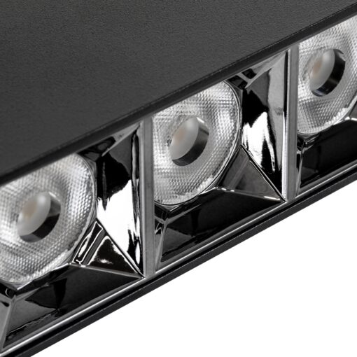 GloboStar® LUMINAR SUPERIOR 60325 Επιφανειακό LED Spot Downlight TrimLess 12W 1620lm 36° AC 220-240V IP20 Μ11.8 x Π4.2 x Υ6.6cm – Μαύρο με Κάτοπτρο Χρωμίου – Θερμό Λευκό 2700K – Bridgelux High Lumen Chip Gen2 – TÜV Certified Driver – 5 Years Warranty