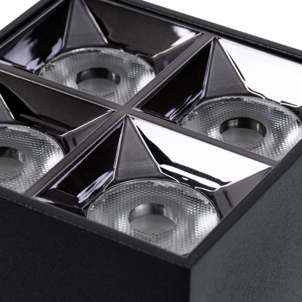 GloboStar® LUMINAR SUPERIOR 60333 Επιφανειακό LED Spot Downlight TrimLess 14W 1890lm 36° AC 220-240V IP20 Μ8.2 x Π8.2 x Υ6.6cm – Μαύρο με Κάτοπτρο Χρωμίου – Θερμό Λευκό 2700K – Bridgelux High Lumen Chip Gen2 – TÜV Certified Driver – 5 Years Warranty