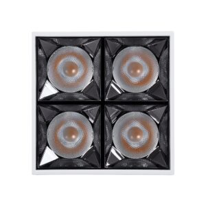 GloboStar® LUMINAR SUPERIOR 60335 Επιφανειακό LED Spot Downlight TrimLess 14W 1890lm 36° AC 220-240V IP20 Μ8.2 x Π8.2 x Υ6.6cm – Λευκό με Κάτοπτρο Χρωμίου – Θερμό Λευκό 2700K – Bridgelux High Lumen Chip Gen2 – TÜV Certified Driver – 5 Years Warranty