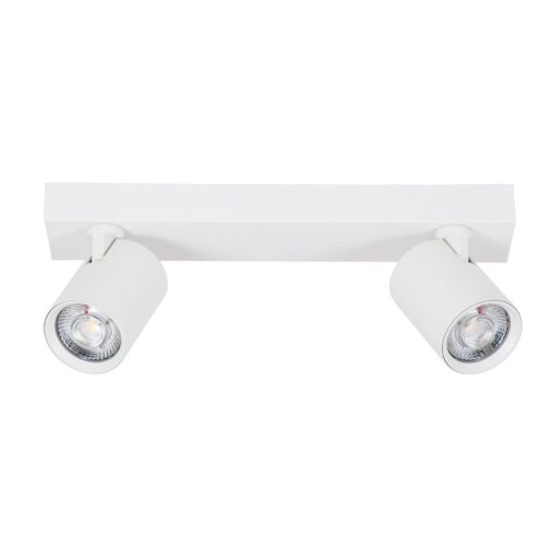 GloboStar® LEONARDO 60347 Μοντέρνο Φωτιστικό Οροφής Ράγα με Κινούμενα Σποτ LED Spot Downlight 20W 2400lm 60° AC 220-240V IP20 Μ32 x Π7 x Υ11.8cm – Λευκό – Φυσικό Λευκό 4500K – Bridgelux COB – 5 Years Warranty