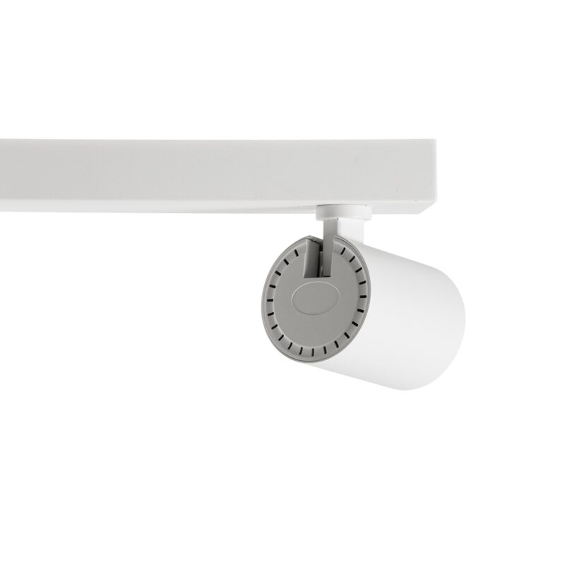 GloboStar® LEONARDO 60347 Μοντέρνο Φωτιστικό Οροφής Ράγα με Κινούμενα Σποτ LED Spot Downlight 20W 2400lm 60° AC 220-240V IP20 Μ32 x Π7 x Υ11.8cm – Λευκό – Φυσικό Λευκό 4500K – Bridgelux COB – 5 Years Warranty