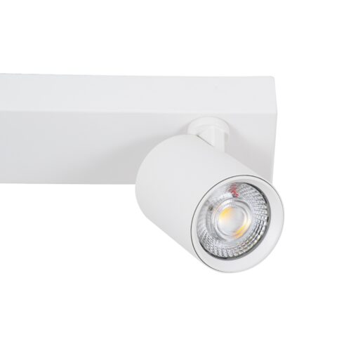 GloboStar® LEONARDO 60349 Μοντέρνο Φωτιστικό Οροφής Ράγα με Κινούμενα Σποτ LED Spot Downlight 30W 3600lm 60° AC 220-240V IP20 Μ52 x Π7 x Υ11.8cm – Λευκό – Φυσικό Λευκό 4500K – Bridgelux COB – 5 Years Warranty