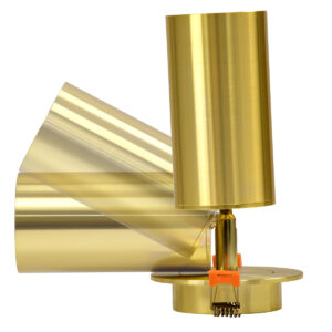 GloboStar® LEO 60352 Χωνευτό Κινούμενο Στρόγγυλο Φωτιστικό Σποτ Αλουμινίου με Ντουί GU10 AC 220-240V IP20 Φ6 x Υ17cm – Χρυσό Πλατίνα – 5 Years Warranty