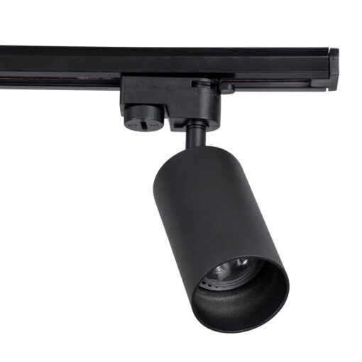 GloboStar® LEO 60354 Μοντέρνο Φωτιστικό Οροφής Ράγα με Κινούμενα Σποτ Αλουμινίου Δίφωτο 2 x GU10 AC 220-240V IP20 Μ50.5 x Π6 x Υ20cm – 2 Γραμμών – Μαύρο – 5 Years Warranty