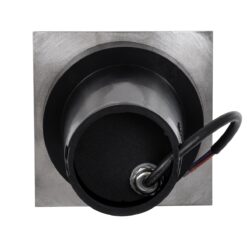 GloboStar® GIGO 60364 Χωνευτό Τετράγωνο Σποτ Δαπέδου για Λάμπα MR16 με Ντουί GU10 – Αδιάβροχο IP68 – IK09 – Ανοξείδωτο Ατσάλι / Stainless Steel 316 – Tempered Glass – Μ11 x Π11 x Υ11.5cm – Nickel Ματ – 5 Years Warranty