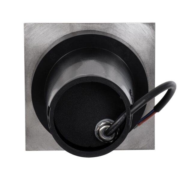 GloboStar® GIGO 60364 Χωνευτό Τετράγωνο Σποτ Δαπέδου για Λάμπα MR16 με Ντουί GU10 – Αδιάβροχο IP68 – IK09 – Ανοξείδωτο Ατσάλι / Stainless Steel 316 – Tempered Glass – Μ11 x Π11 x Υ11.5cm – Nickel Ματ – 5 Years Warranty