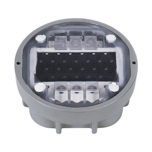 GloboStar® ROADER 60367 Professional LED Strobe Αυτόνομος Ηλιακός Χωνευτός Ανακλαστήρας Οδοστρώματος με Ενσωματωμένο Φωτοβολταϊκό Panel 2.5V 220mA & Επαναφορτιζόμενη Μπαταρία Ni-MH 1.2V 1200mAh – Αδιάβροχο IP68 – Ψυχρό Λευκό 6000K – Max Pass Load 20 Τόνοι – Φ12.5 x Υ7.7cm – 3 Years Warranty
