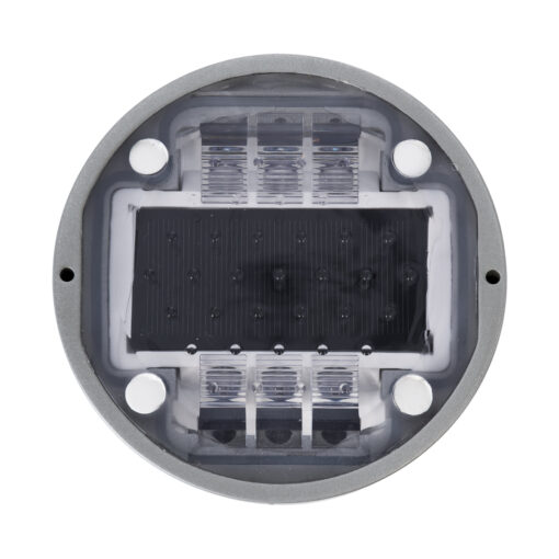 GloboStar® ROADER 60367 Professional LED Strobe Αυτόνομος Ηλιακός Χωνευτός Ανακλαστήρας Οδοστρώματος με Ενσωματωμένο Φωτοβολταϊκό Panel 2.5V 220mA & Επαναφορτιζόμενη Μπαταρία Ni-MH 1.2V 1200mAh – Αδιάβροχο IP68 – Ψυχρό Λευκό 6000K – Max Pass Load 20 Τόνοι – Φ12.5 x Υ7.7cm – 3 Years Warranty