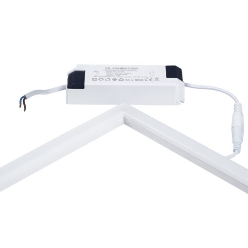 GloboStar® 60368 Χωνευτό LED Panel Linear Frameless Super Slim 60x60cm 48W 5760lm 120° CRI≥85Ra AC 220-240V IP44 Μ60 x Π60 x Υ1.5cm – Ψυχρό Λευκό 6000K – TÜV Certified Driver – 5 Years Warranty