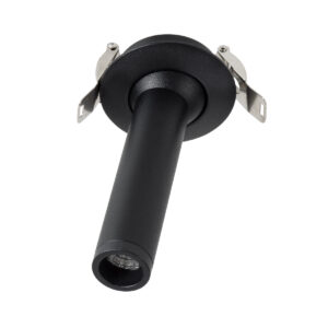 GloboStar® DALE 60371 Χωνευτό LED Κινούμενο Spot Downlight TrimLess Φ6.4cm 5W 500lm 36° AC 220-240V IP20 Φ6.4cm x Υ10cm – Στρόγγυλο – Μαύρο – Θερμό Λευκό 2700K – Bridgelux COB – TÜV Certified Driver – 5 Years Warranty