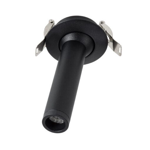 GloboStar® DALE 60371 Χωνευτό LED Κινούμενο Spot Downlight TrimLess Φ6.4cm 5W 500lm 36° AC 220-240V IP20 Φ6.4cm x Υ10cm – Στρόγγυλο – Μαύρο – Θερμό Λευκό 2700K – Bridgelux COB – TÜV Certified Driver – 5 Years Warranty